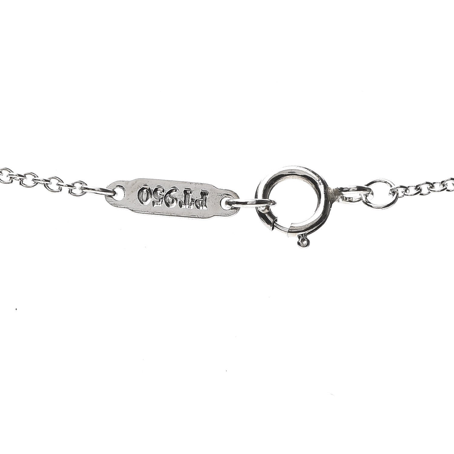 Tiffany Platinum Diamond Mini Bow Pendant Necklace 4 of 6