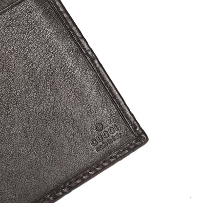 Gucci Guccissima Margaux Calfskin Metal Bar Chain Wallet Chocolate 6 of 9