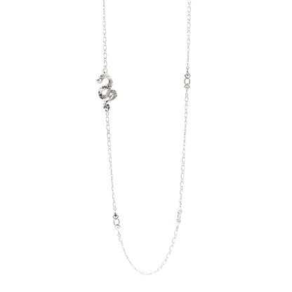 John Hardy Sterling Silver Legends Naga Dragon Station Necklace 36" 1 of 4