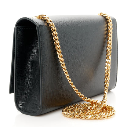 Saint Laurent Grain De Poudre Small Monogram Kate Satchel Black 3 of 10