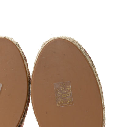 Christian Dior Cotton Embroidered D-Stripes Granville Espadrille 37 Deep Nude 9 of 12
