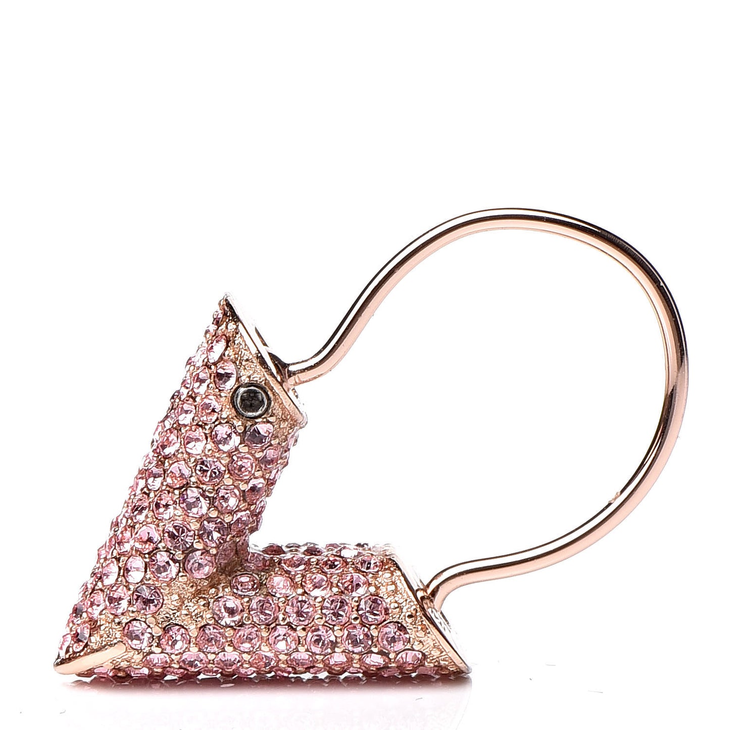 Crystal Essential V Strass Earrings Pink Gold