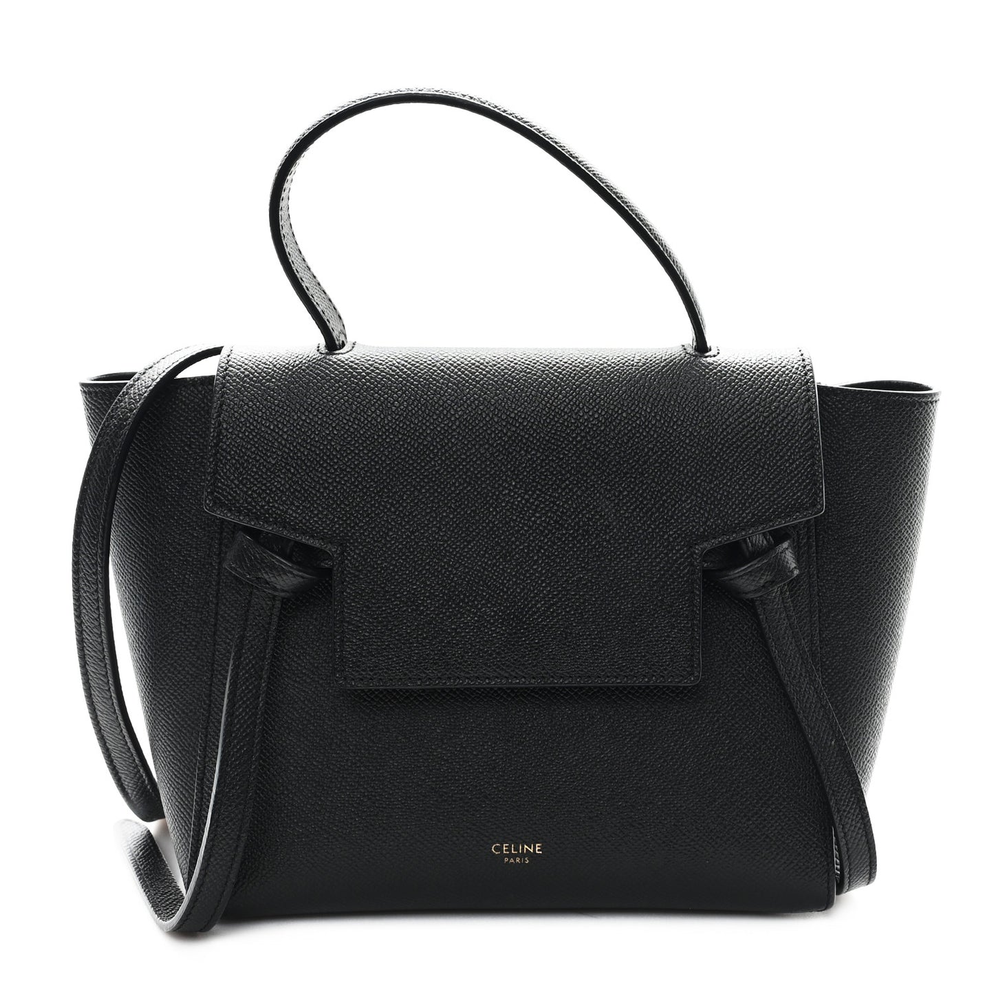 Grained Calfskin Nano Belt Bag Black