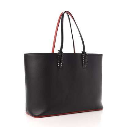 Christian Louboutin Calfskin Spikes East West Cabata Tote Black 4 of 14