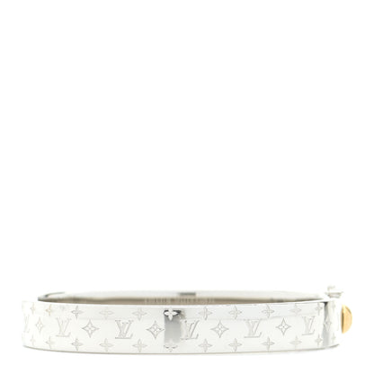 Louis Vuitton Brass Palladium Plated Nanogram Cuff M Silver 3 of 7