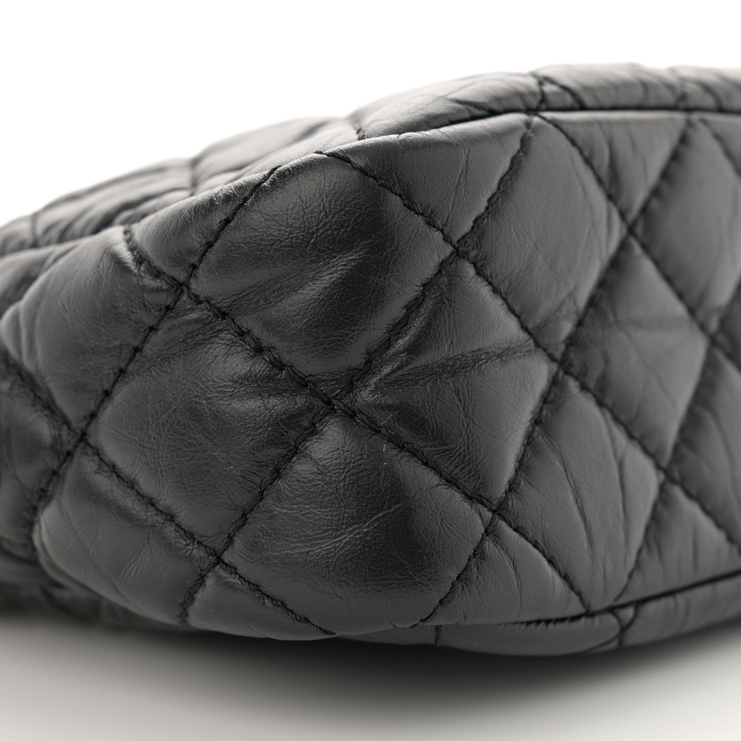 Chanel Aged Calfskin Quilted Small Reissue Camera Case Black 9 of 10