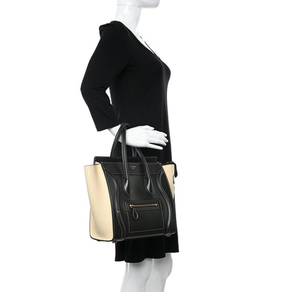 Celine Smooth Calfskin Tri-Color Micro Luggage Light Emerald 3 of 9