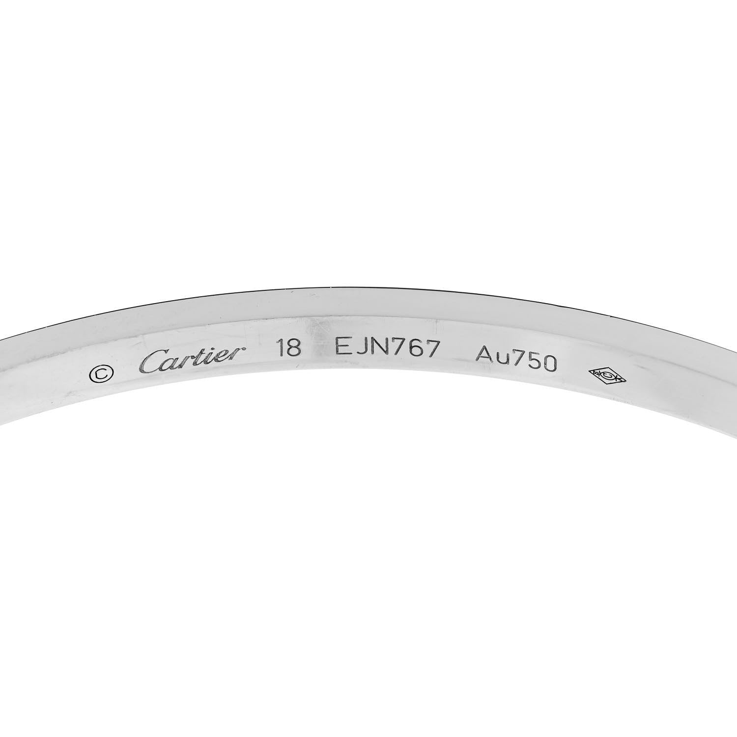 Cartier 18K White Gold Small LOVE Bracelet 18 4 of 5