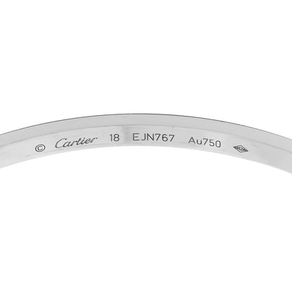 Cartier 18K White Gold Small LOVE Bracelet 18 4 of 5