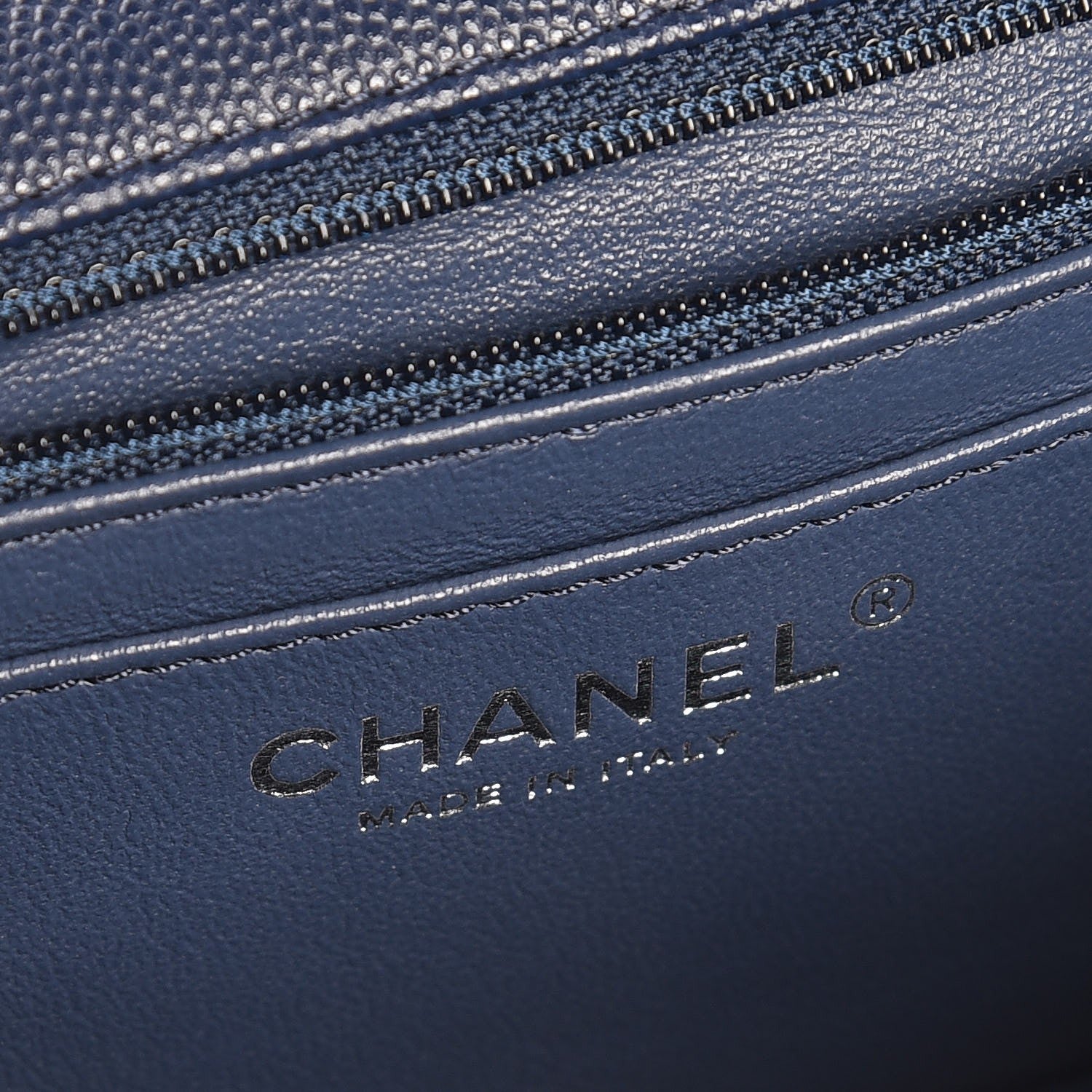 Chanel Caviar Quilted Mini Rectangular Flap Navy 6 of 8
