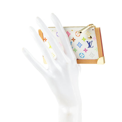 Louis Vuitton Monogram Multicolor Key Pouch White 2 of 7
