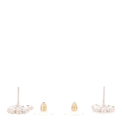 Chanel Crystal Pearl Coco Mark CC Drop Earrings Silver 3 of 5