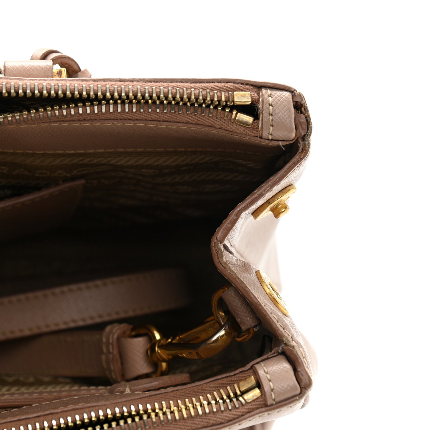 Saffiano Small Galleria Double Zip Tote Cammeo