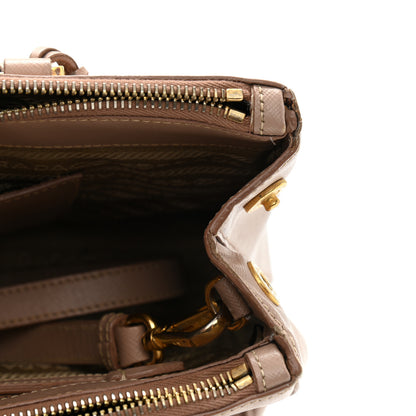 Prada Saffiano Small Galleria Double Zip Tote Cammeo 12 of 15