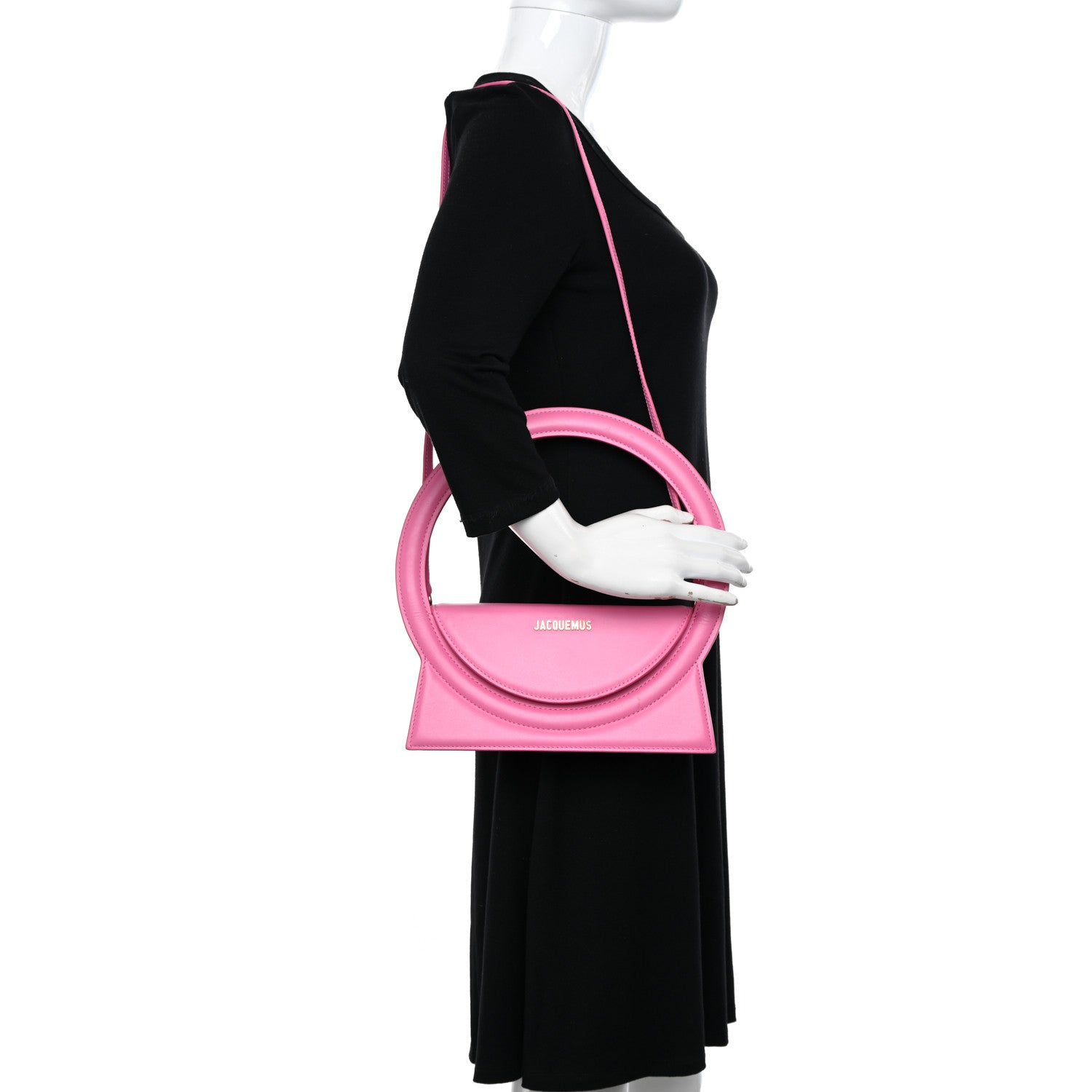 Jacquemus Smooth Calfskin Le Sac Rond Pink 2 of 18