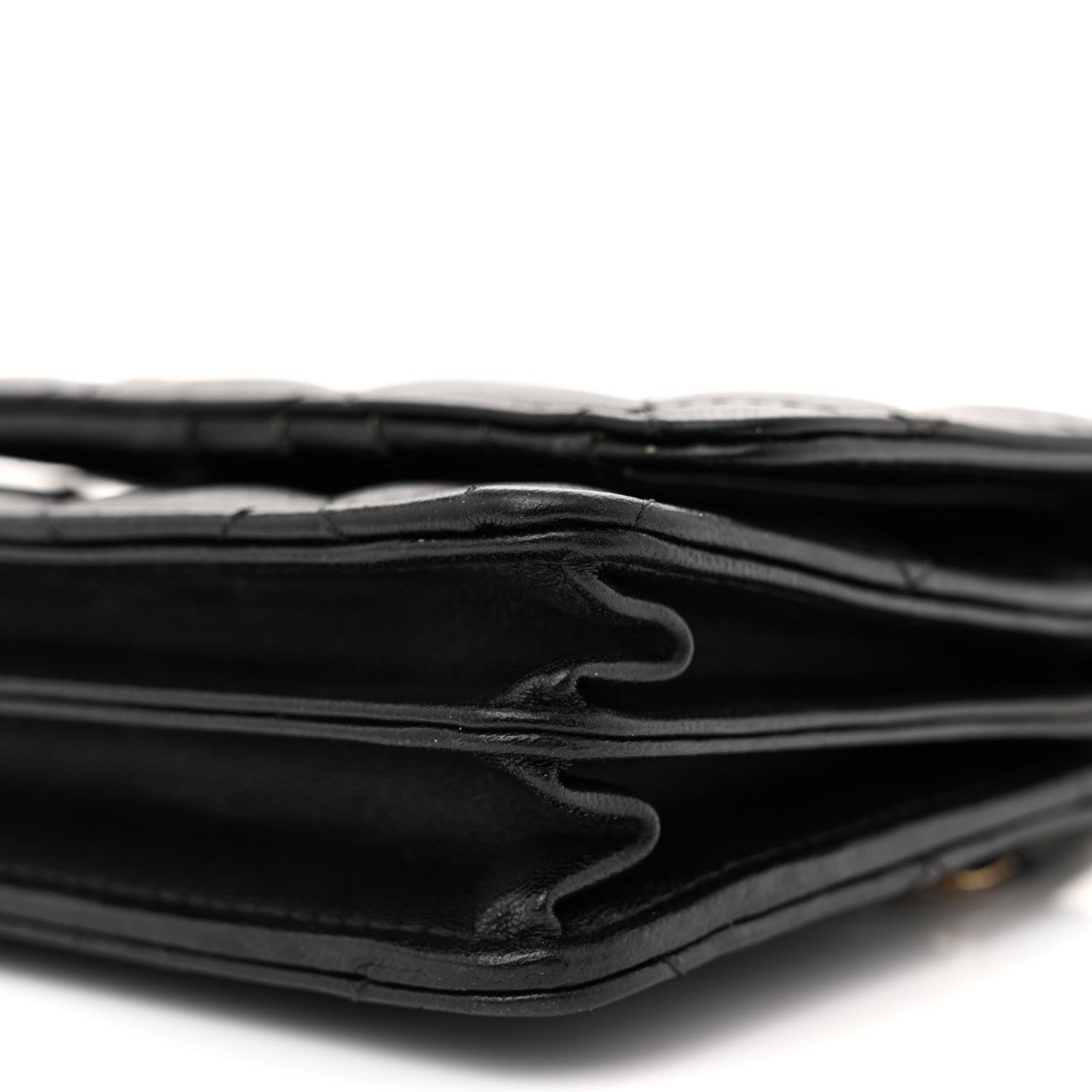 Chanel Lambskin Quilted Mini Camellia Bow Wallet On Chain WOC Black 10 of 12