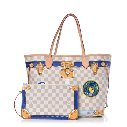 Louis Vuitton Damier Azur Summer Trunks Capri Neverfull MM 1 of 12