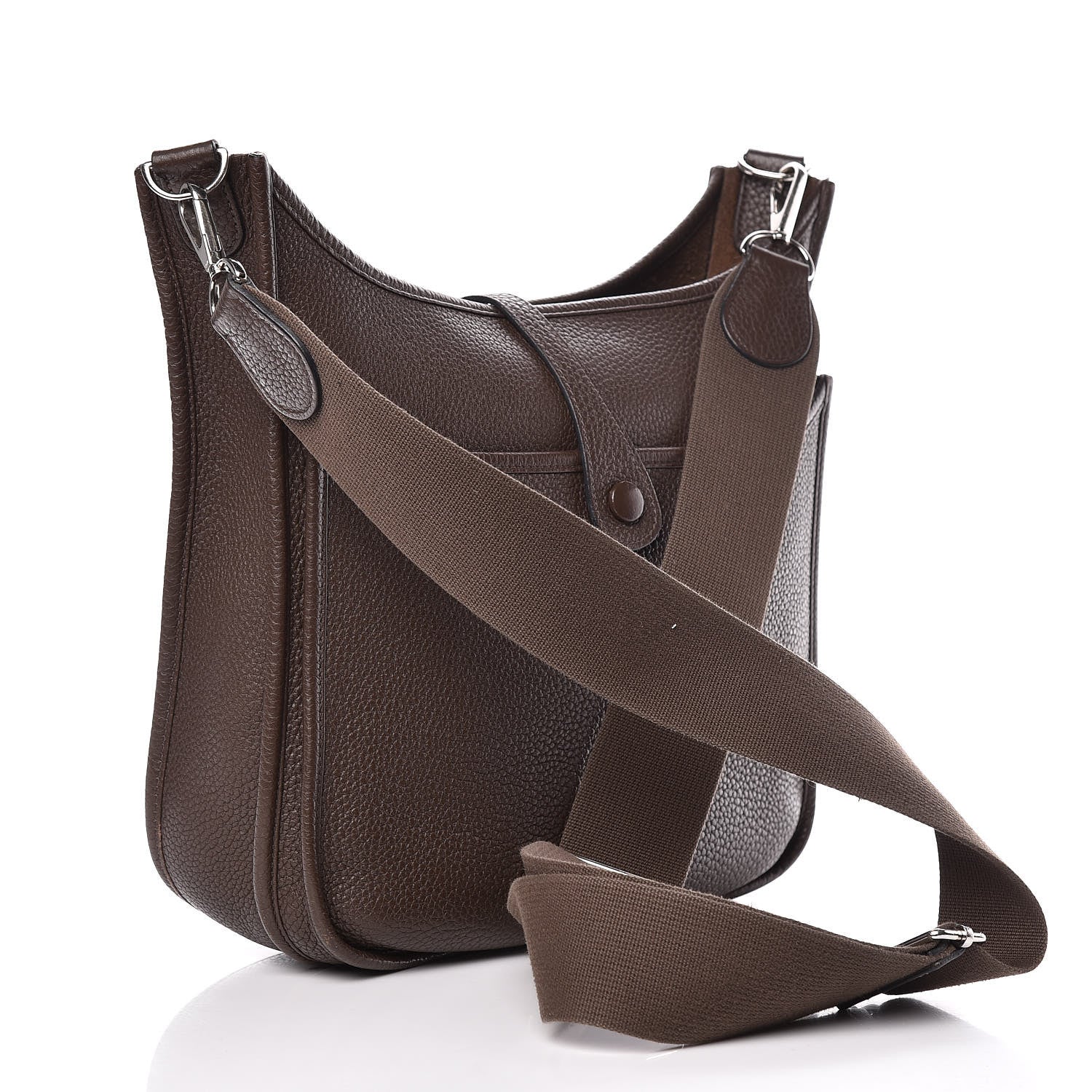 Hermes Taurillon Clemence Evelyne III PM Chocolate 3 of 16