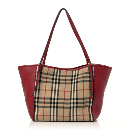 Burberry Horseferry Check Small Canterbury Tote Honey Parade Red 1 of 13