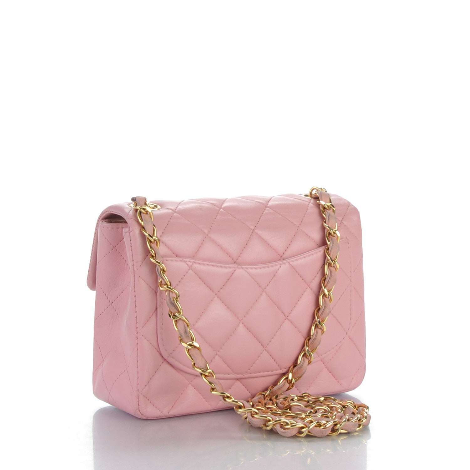 Chanel Lambskin Quilted Mini Square Flap Pink 3 of 8
