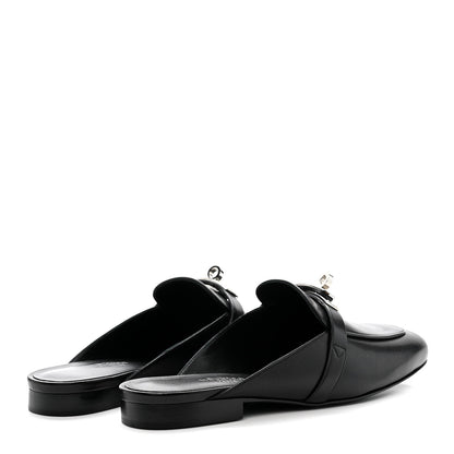 Hermes Goatskin Oz Mules 35 Black 4 of 9