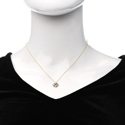 Tiffany Platinum 18K Yellow Gold Diamond Schlumberger Lynn Pendant Necklace 2 of 5