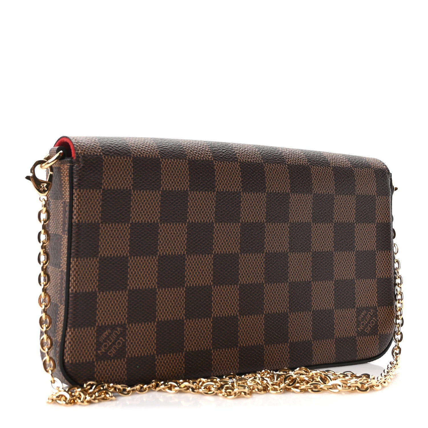 Louis Vuitton Damier Ebene Pochette Felicie Chain Wallet 4 of 15