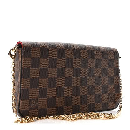 Louis Vuitton Damier Ebene Pochette Felicie Chain Wallet 4 of 15