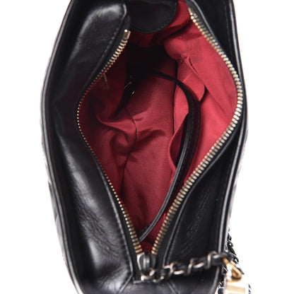 Chanel Aged Calfskin Quilted Small Gabrielle Hobo Black 7 of 9