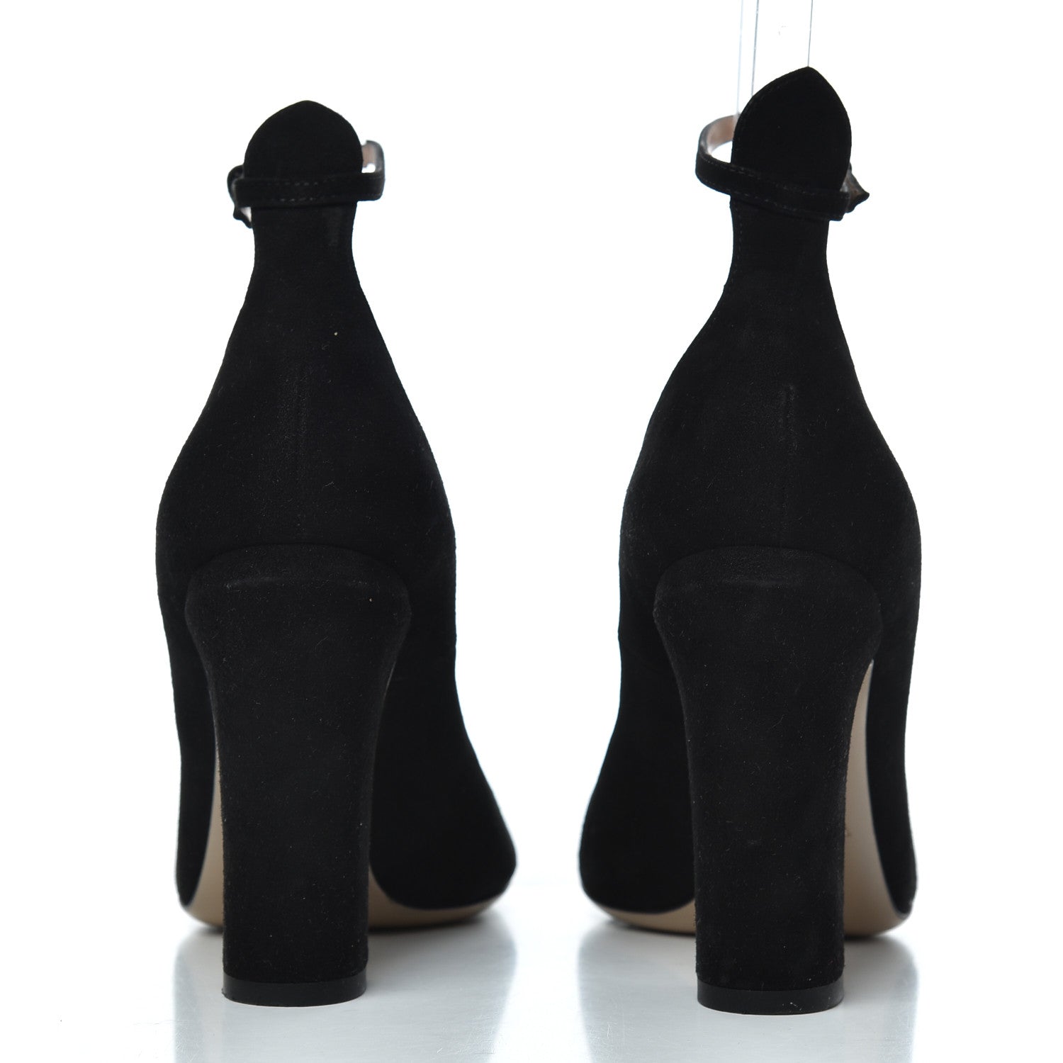 Valentino Garavani Suede Tan-Go Mary Jane Ankle Strap 100mm Pumps 35.5 Black 6 of 11
