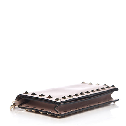 Valentino Garavani Calfskin Rockstud Wristlet Wallet Poudre 4 of 9