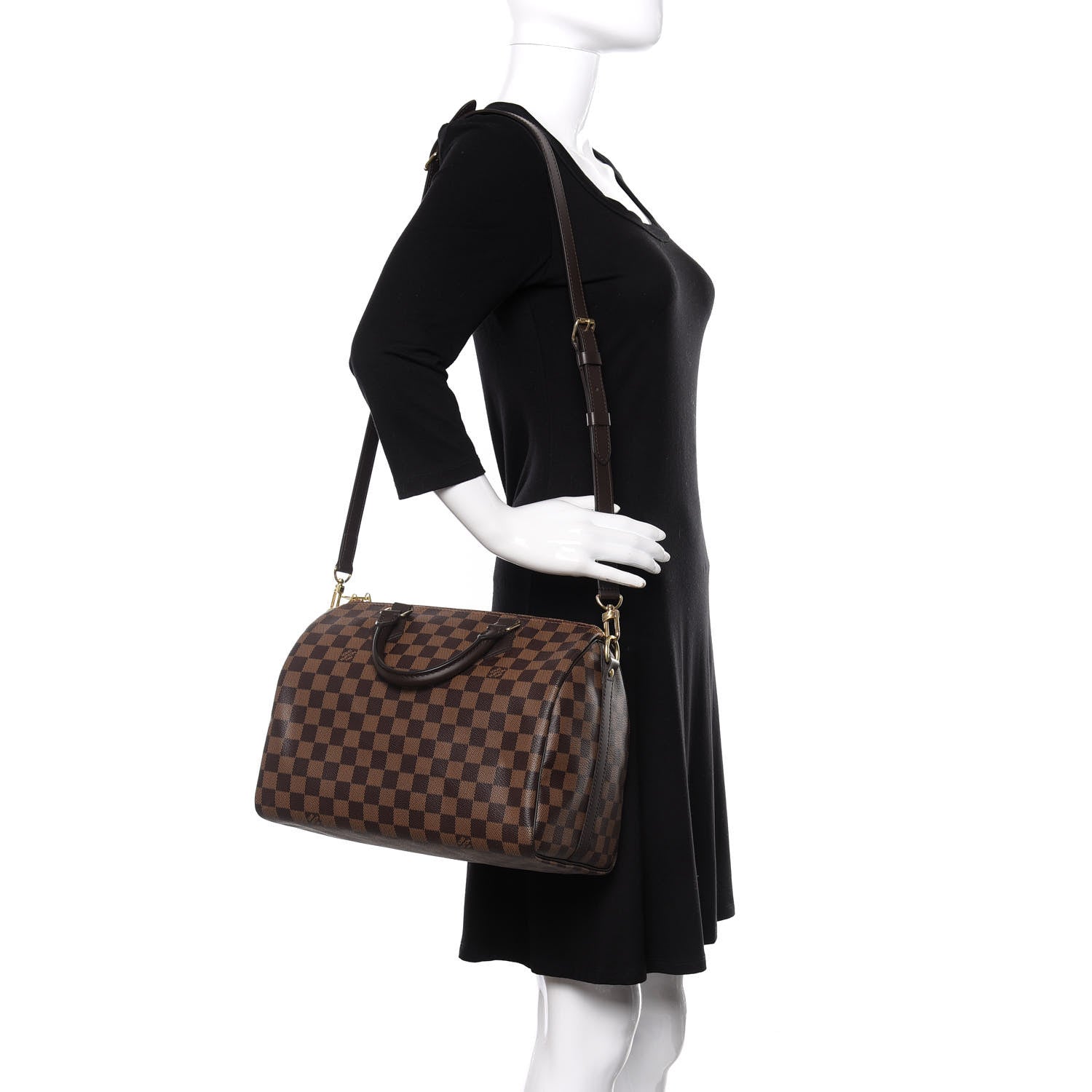 Louis Vuitton Damier Ebene Speedy Bandouliere 30 2 of 11