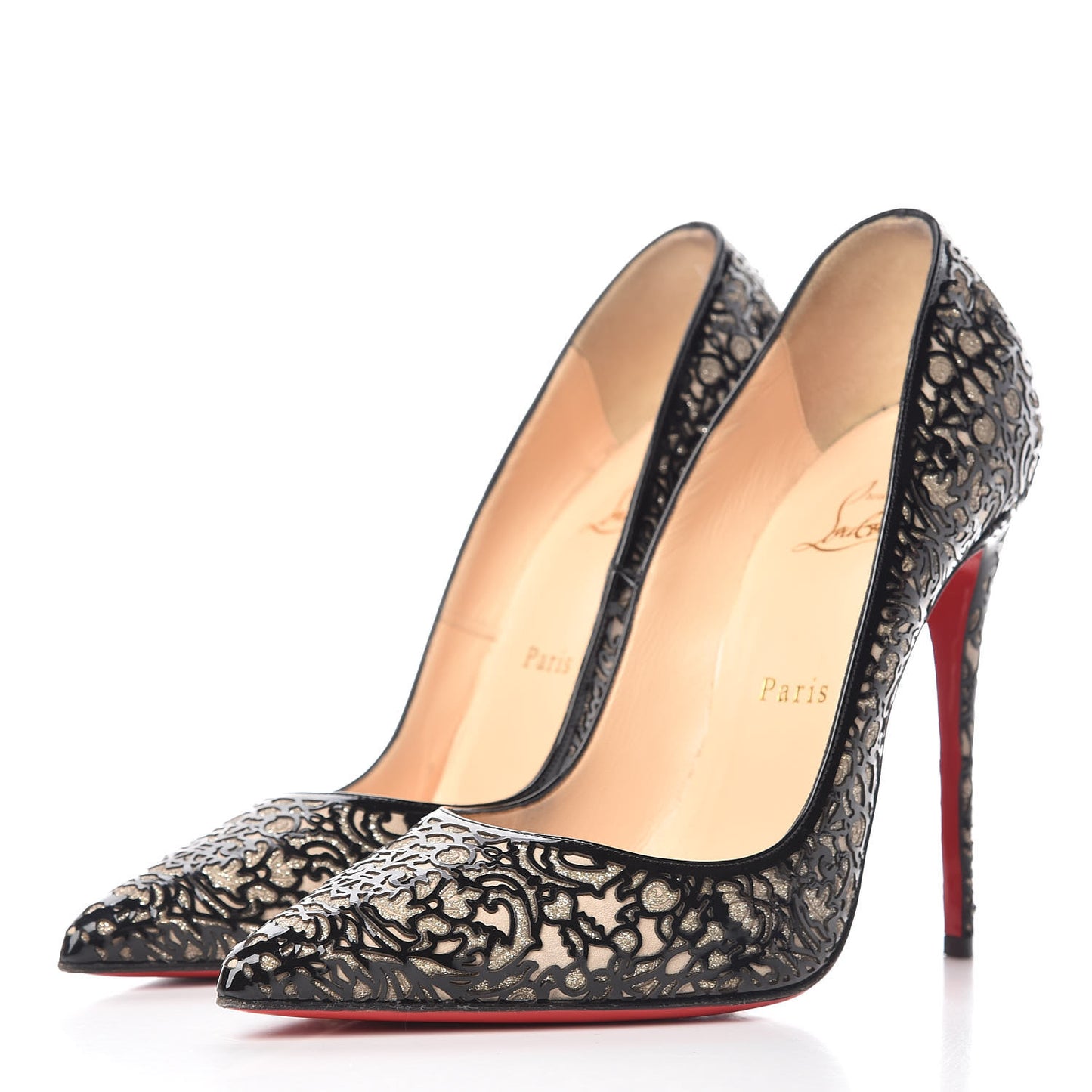Patent Lace Glitter So Pretty 120 Pumps 39.5 Black