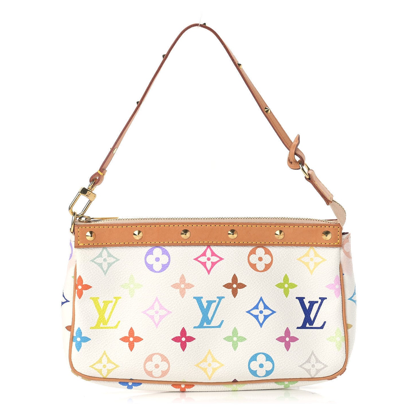 Monogram Multicolor Pochette Accessories White