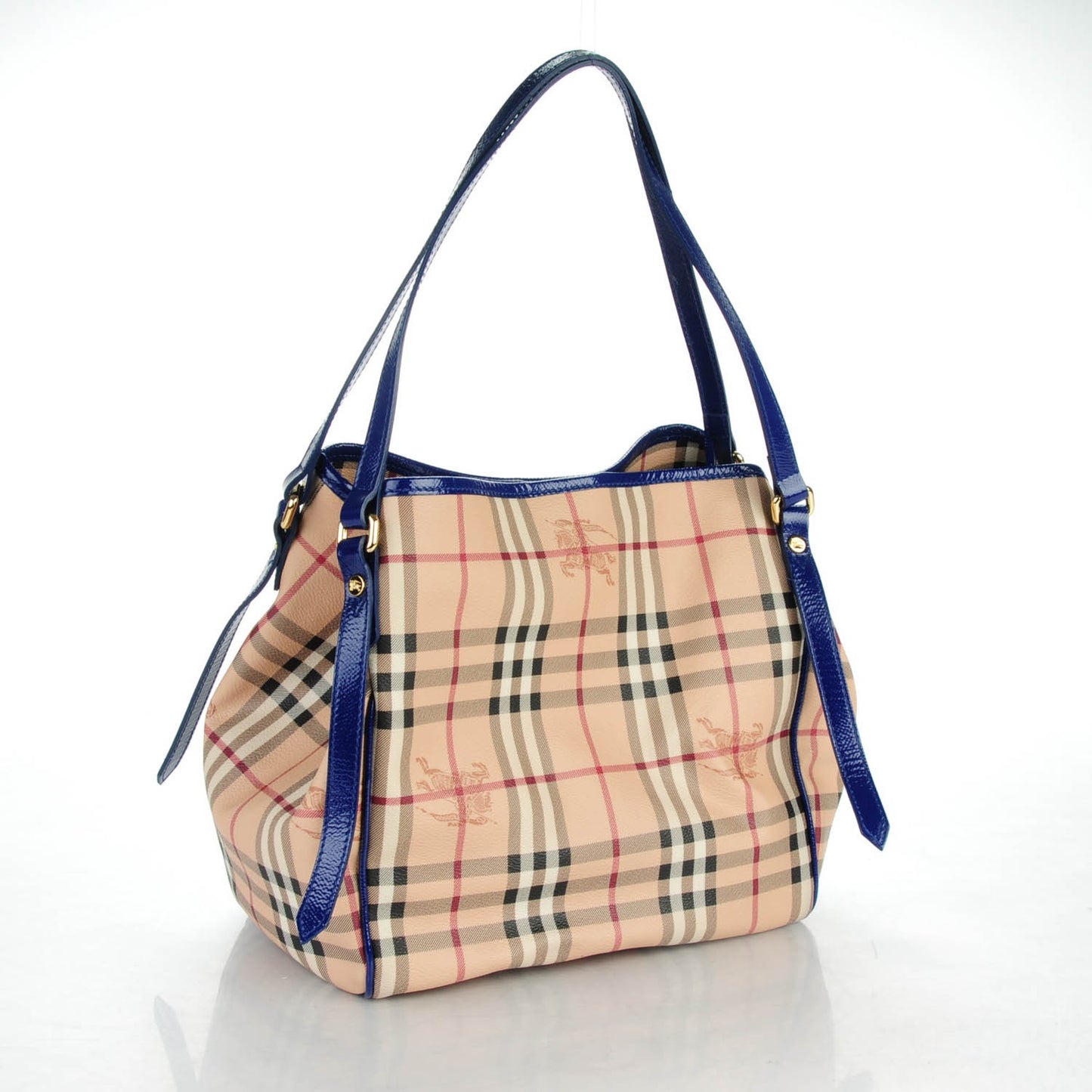 Haymarket Check Small Canterbury Tote Brilliant Blue