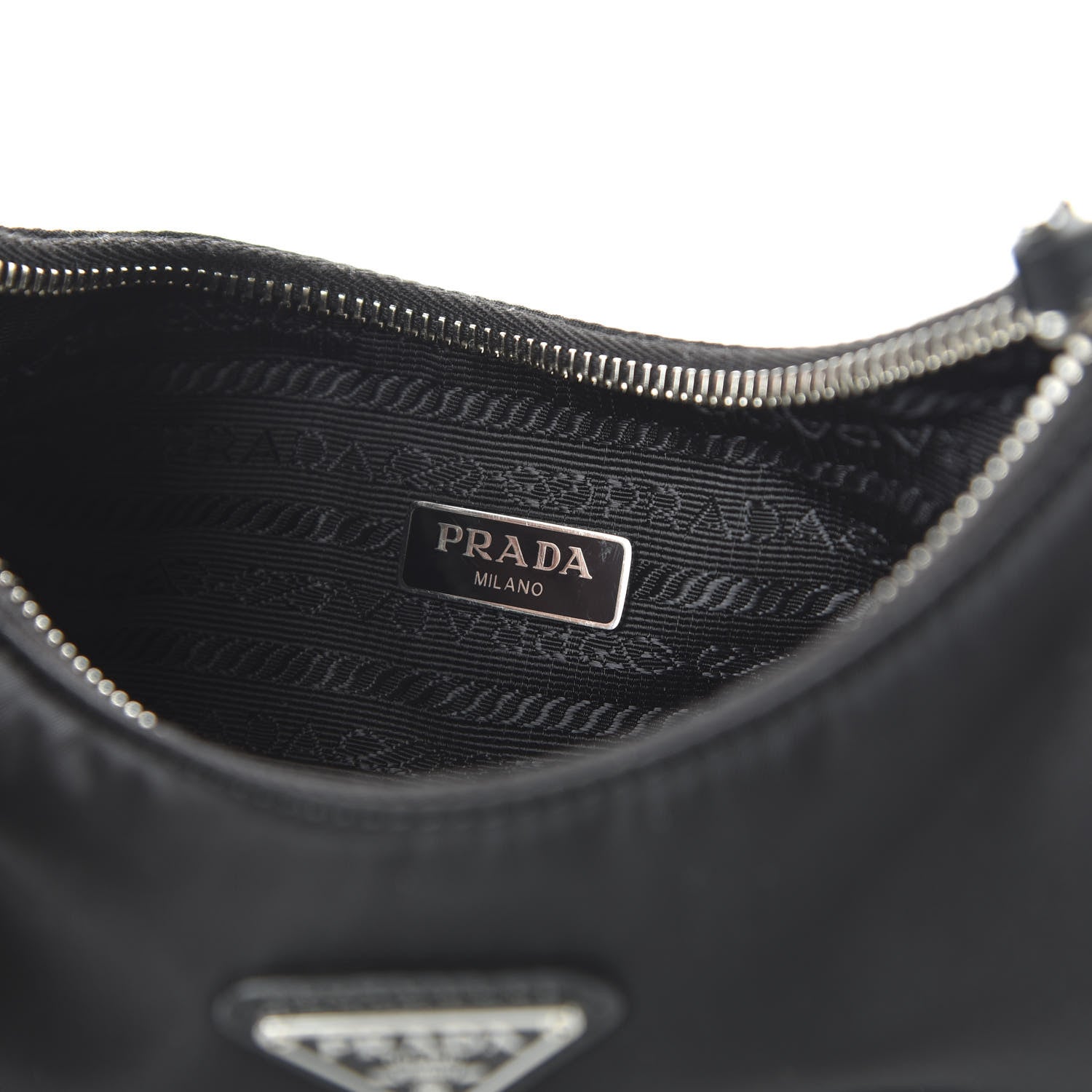 Prada Nylon Re-Edition 2005 Shoulder Bag Black 8 of 10