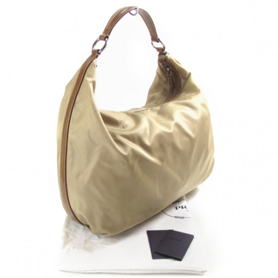 Prada Tessuto Nylon Logo Sacca Cammello 3 of 11