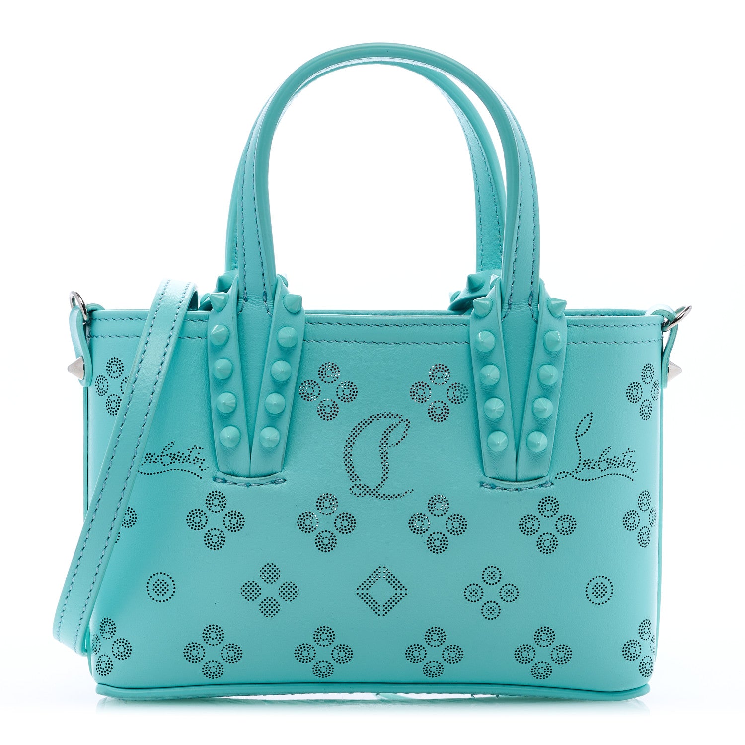 Christian Louboutin Calfskin Loubinthesky Nano Cabata Tote Bermuda 1 of 9