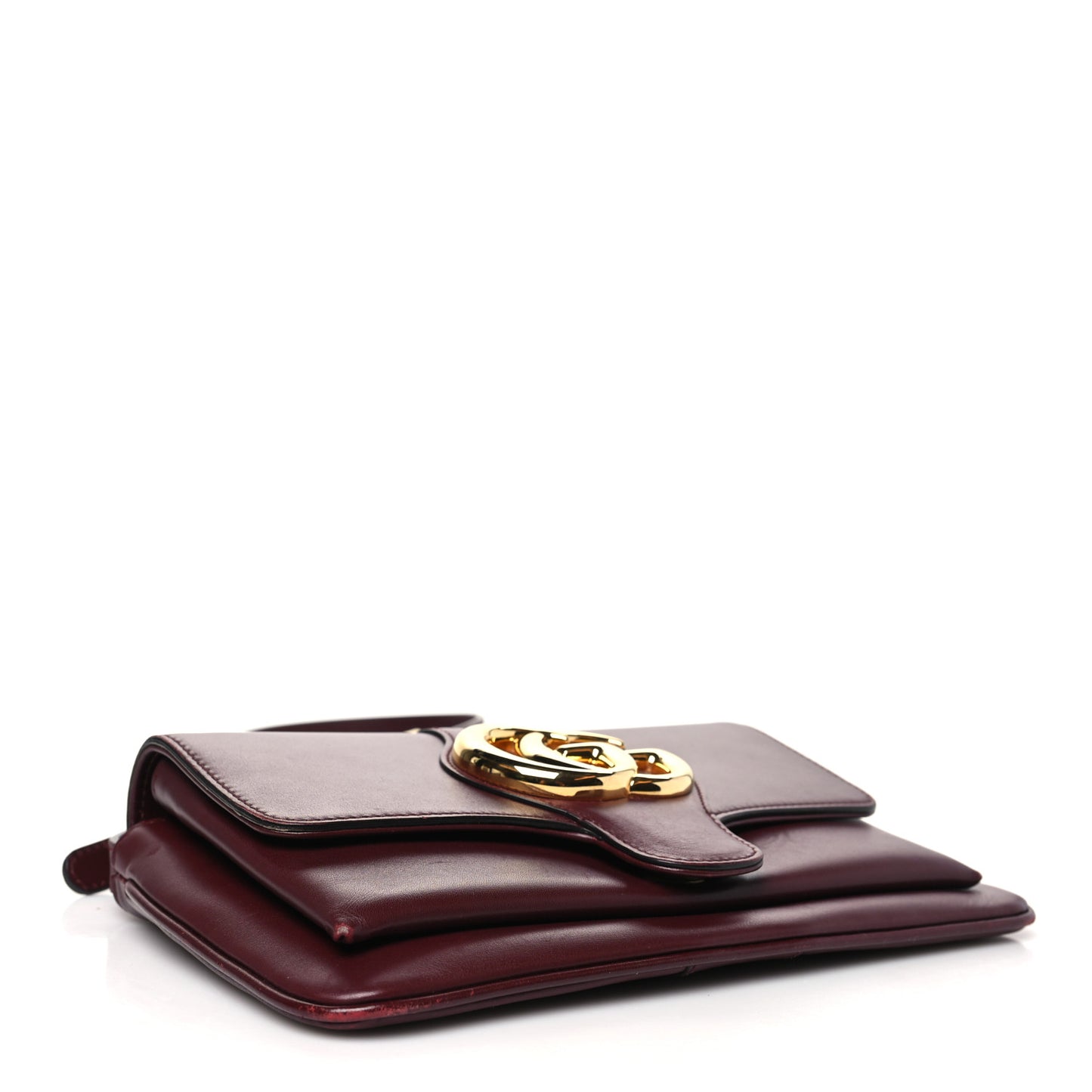 Vitello Palmellato Lux Small Arli Flap Shoulder Bag Vintage Bordeaux
