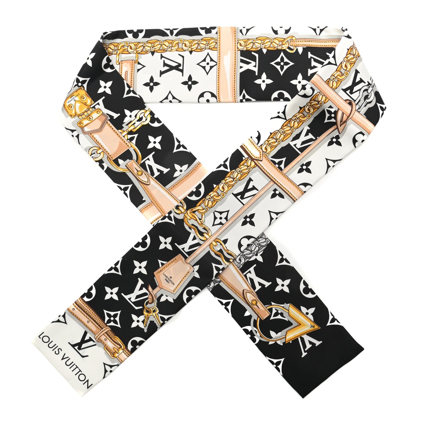 Silk Monogram Confidential Bandeau Black