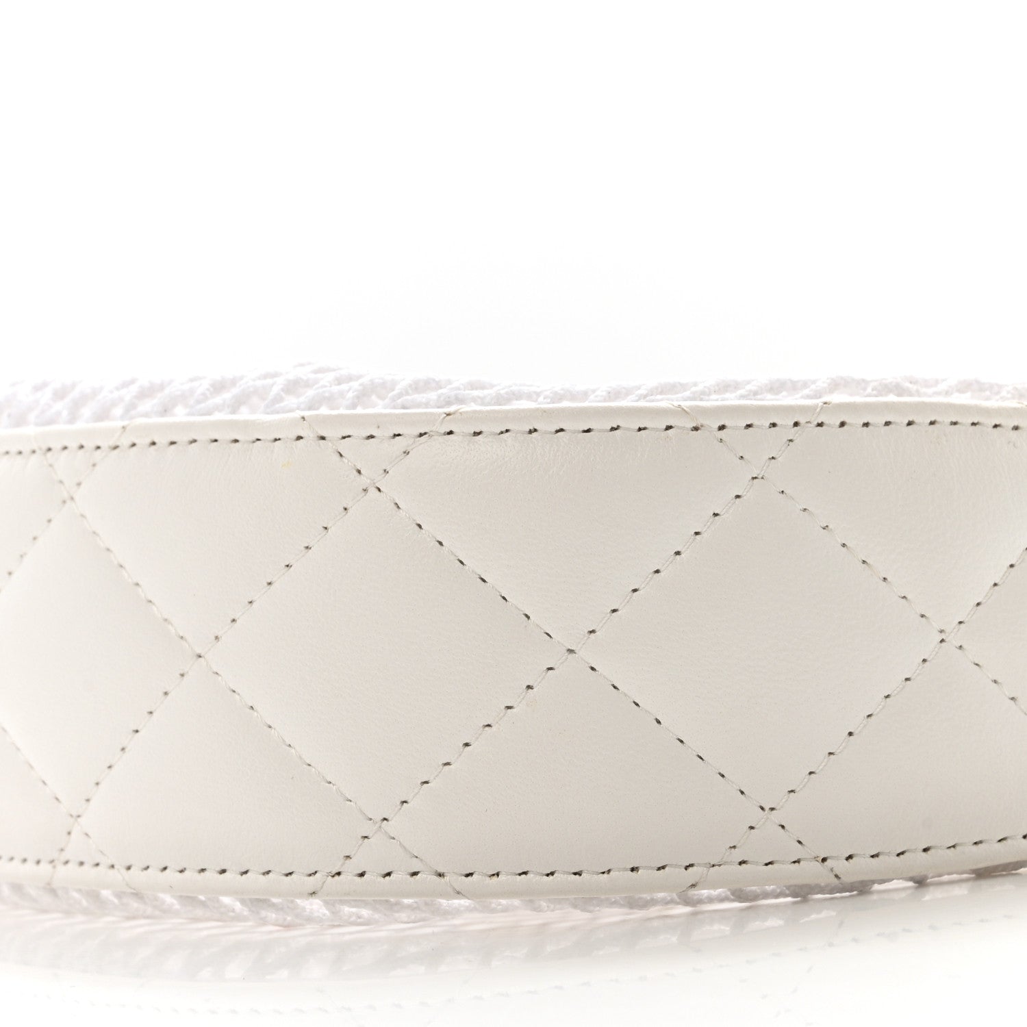 Chanel Mesh Shiny Lambskin Chain Hobo White 11 of 14