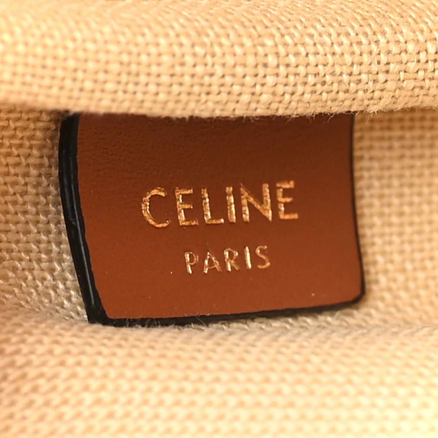 Textile Striped Logo Thais Pouch Sienna