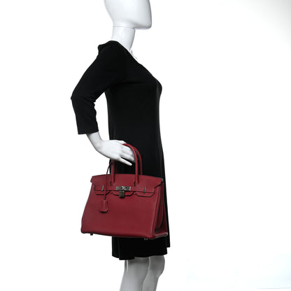 Hermes Togo Birkin 30 Rouge Grenat 2 of 31