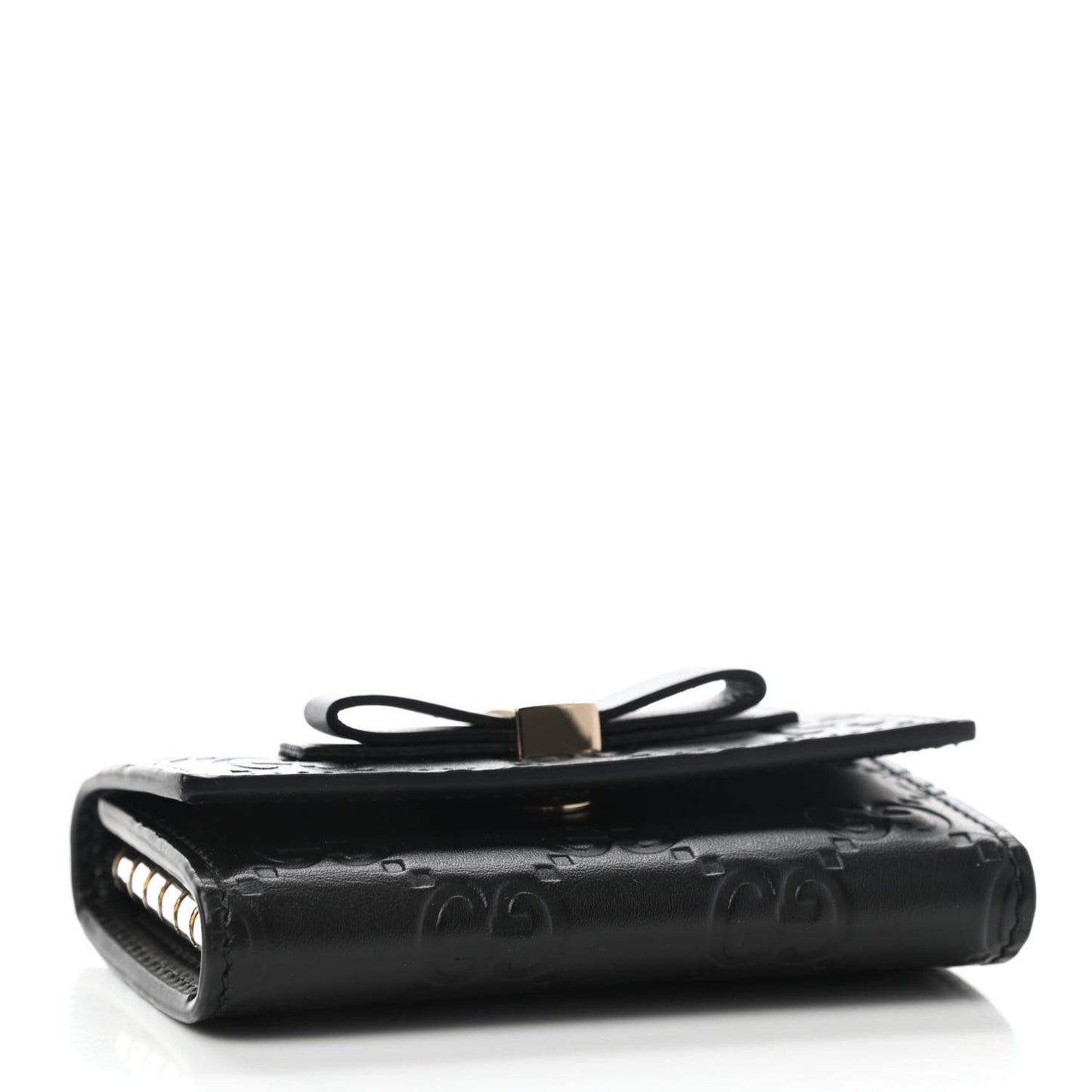 Guccissima Bow 6 Key Holder Case Black