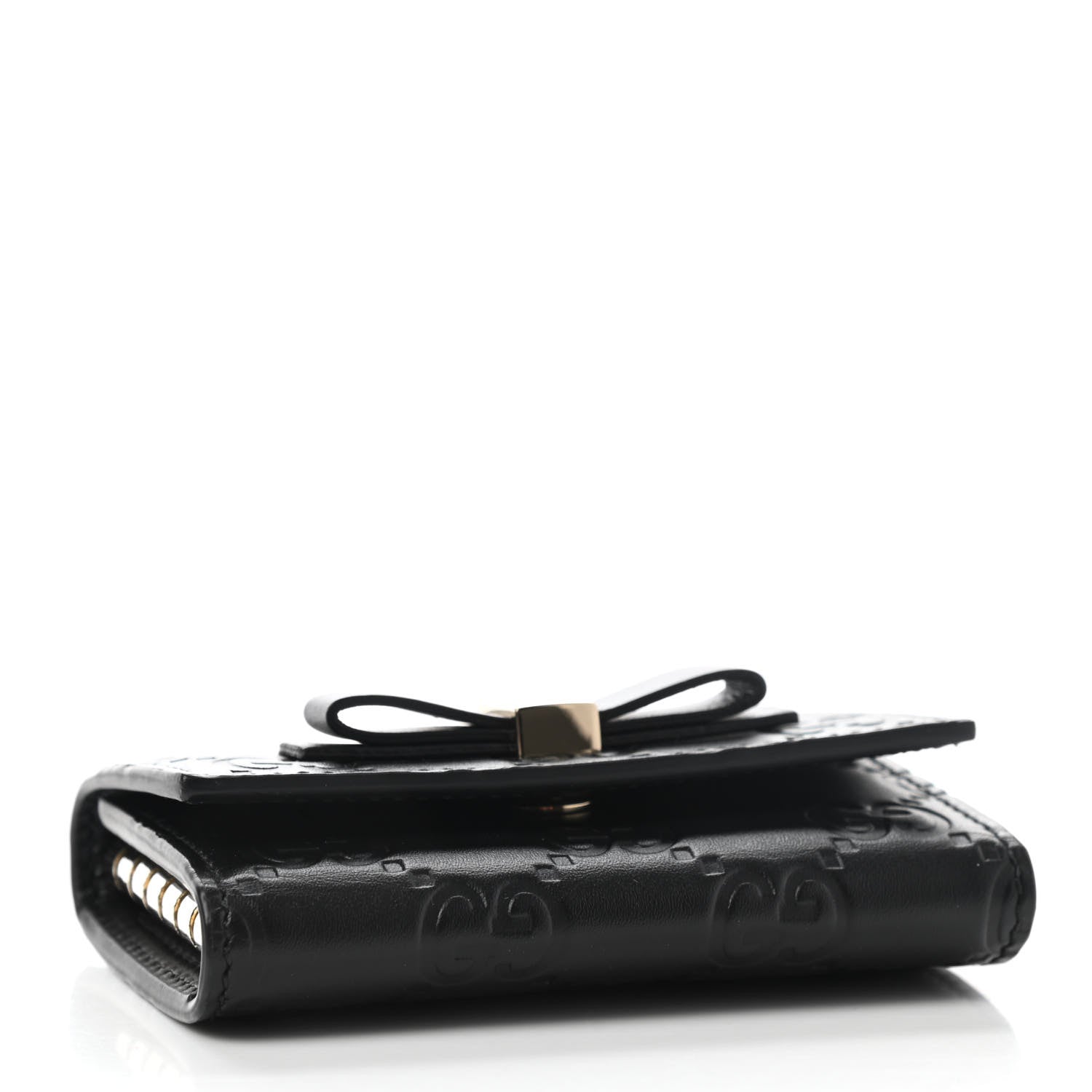Gucci Guccissima Bow 6 Key Holder Case Black 3 of 6