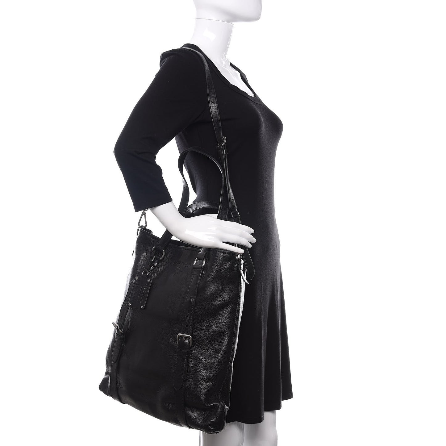 Vitello Daino Tote Black