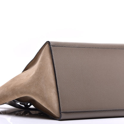 Celine Drummed Calfskin Suede Medium Trapeze Souris 8 of 9