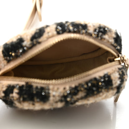 Chanel Tweed Lambskin Quilted Waist Bag With Coin Purse Beige 5 of 9