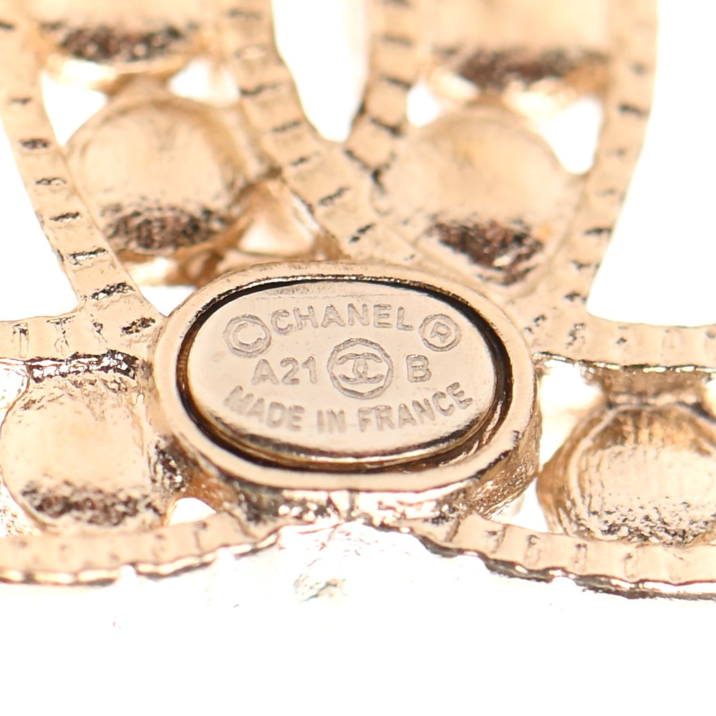 Pearl CC Earrings Gold