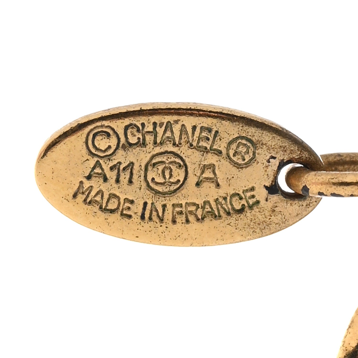 Chanel Enamel CC Necklace Black Red Gold 6 of 7